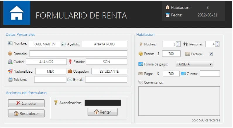 Sistema de Control de Habitaciones — imagen 1 de 3