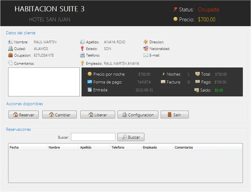 Sistema de Control de Habitaciones — imagen 3 de 3