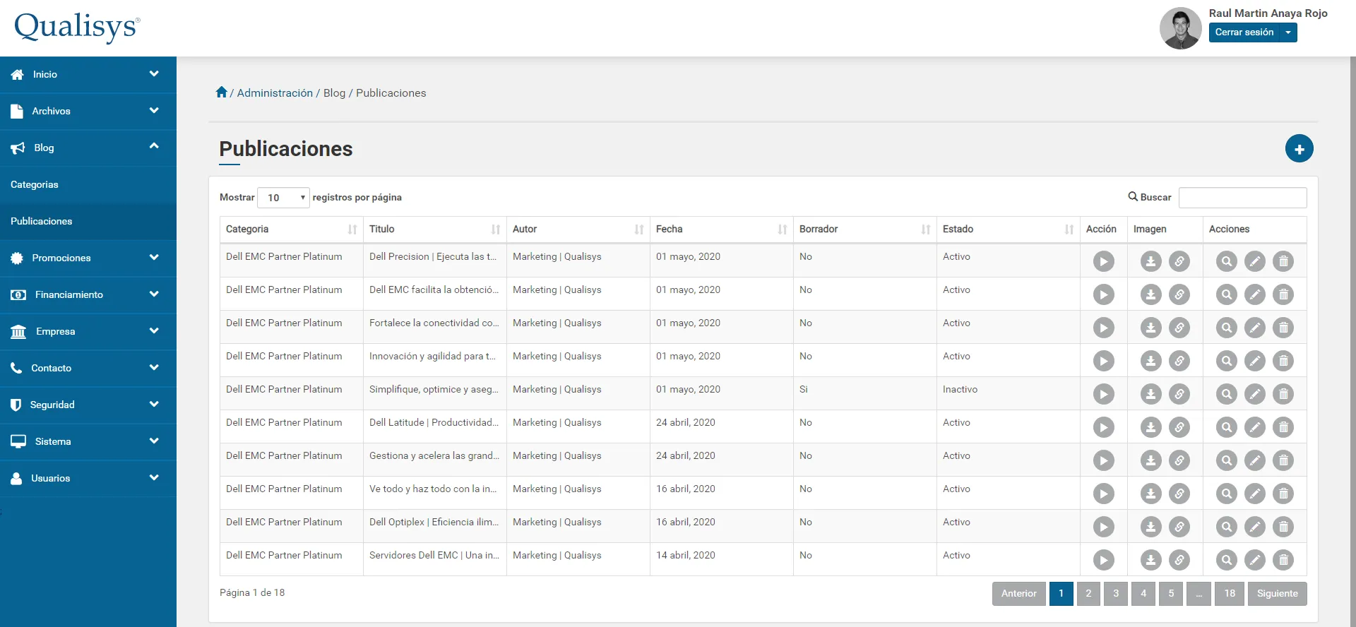 Sitio Web en Qualisys — imagen 3 de 3