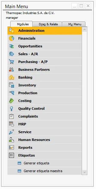 Addon SAPBO para Producción en Thermopac — imagen 4 de 4