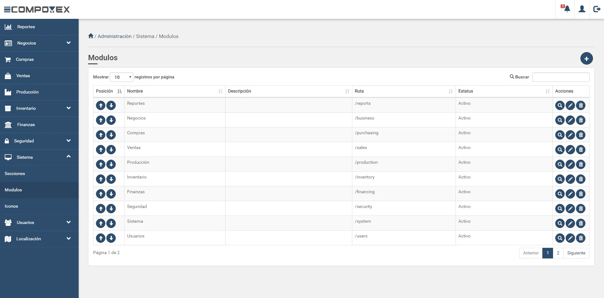 ERP en COMPOMEX