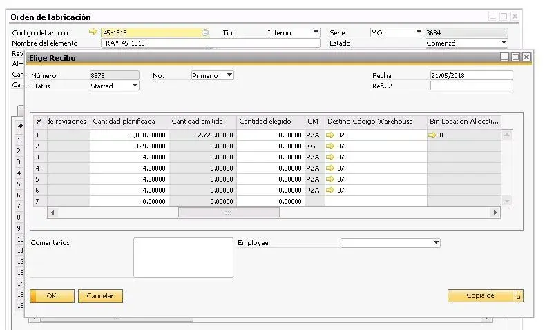 Addon SAPBO para Producción en Thermopac — imagen 2 de 4