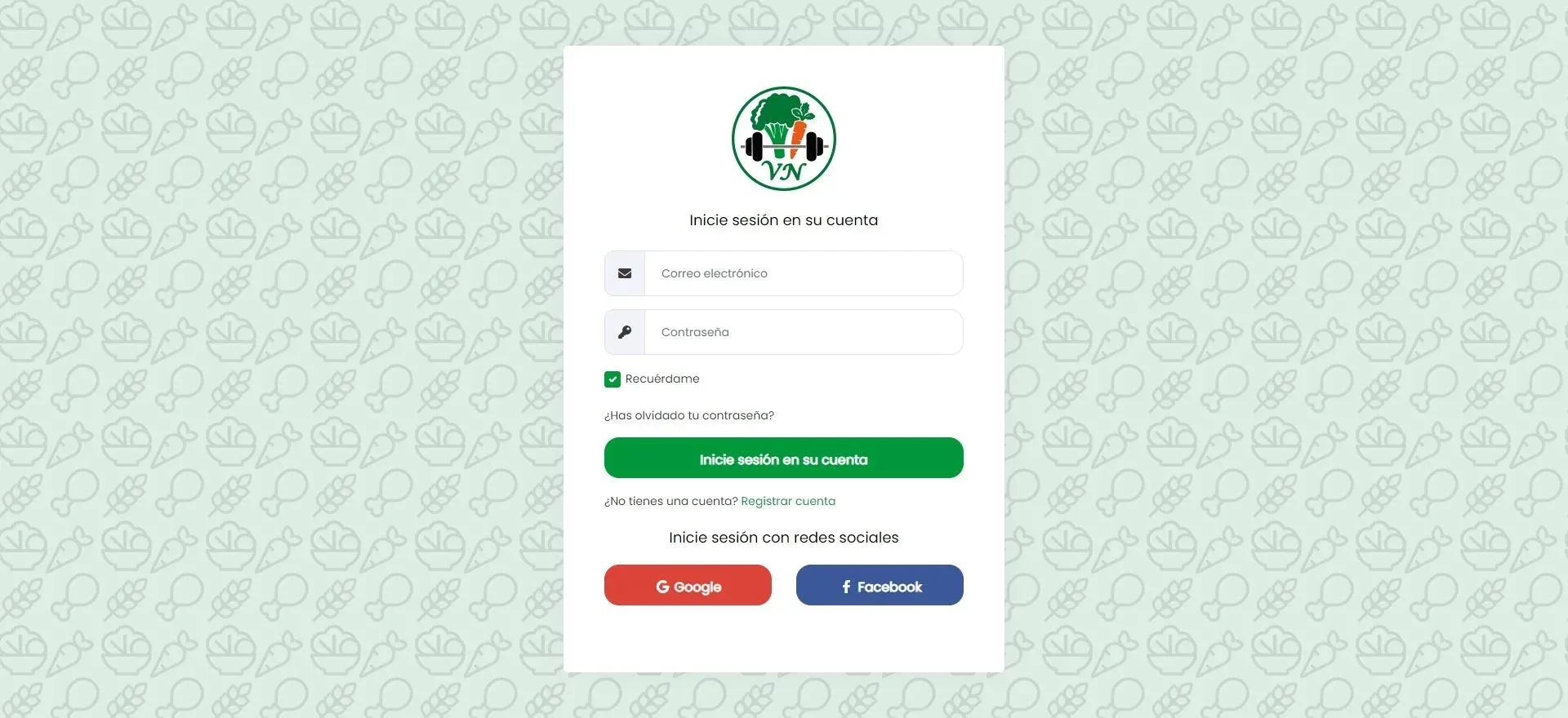 Valor Nutricio Web App — imagen 1 de 4