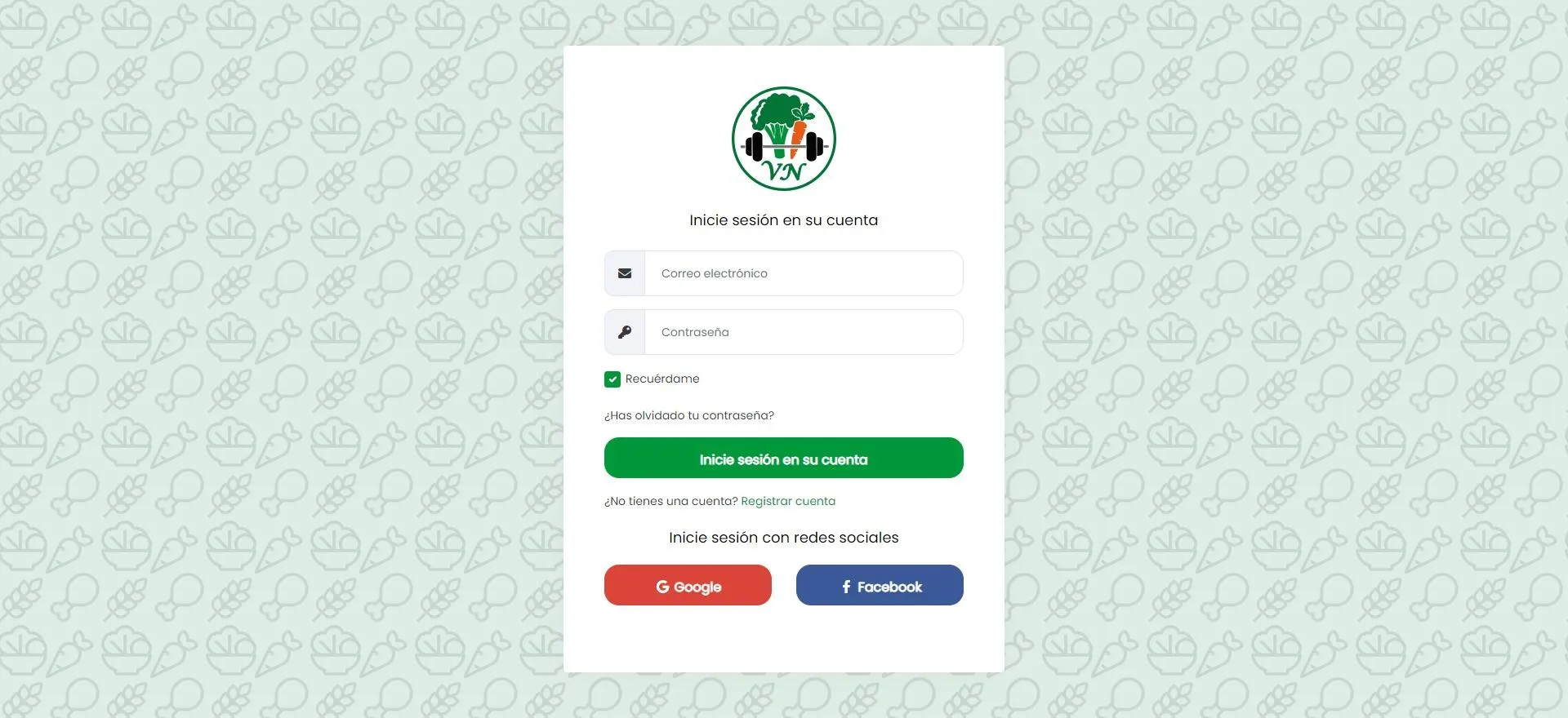 Valor Nutricio Web App — imagen 1 de 4